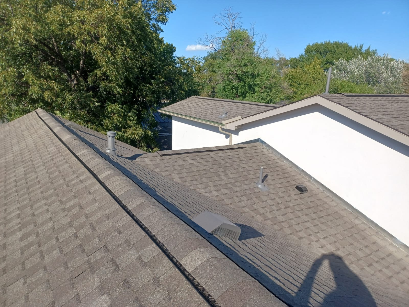 Gray shingle roof completion — DFW Texas